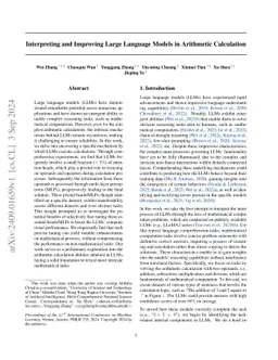 Interpreting and Improving Large Language Models in Arithmetic
  Calculation