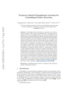Frequency-Spatial Entanglement Learning for Camouflaged Object Detection
