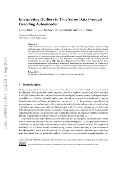 Interpreting Outliers in Time Series Data through Decoding Autoencoder