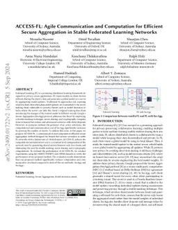 ACCESS-FL: Agile Communication and Computation for Efficient Secure
  Aggregation in Stable Federated Learning Networks