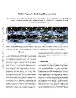 PRoGS: Progressive Rendering of Gaussian Splats