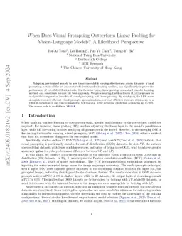 When Does Visual Prompting Outperform Linear Probing for Vision-Language
  Models? A Likelihood Perspective