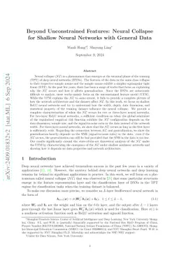 Beyond Unconstrained Features: Neural Collapse for Shallow Neural
  Networks with General Data