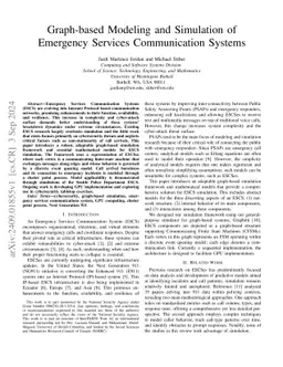 Graph-based Modeling and Simulation of Emergency Services Communication
  Systems