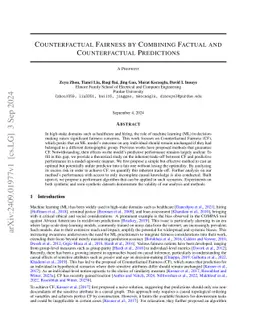 Counterfactual Fairness by Combining Factual and Counterfactual Predictions