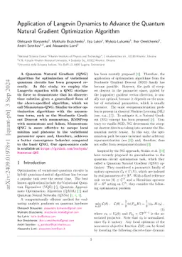 Application of Langevin Dynamics to Advance the Quantum Natural Gradient Optimization Algorithm
