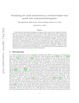 Formalizing the causal interpretation in accelerated failure time models
  with unmeasured heterogeneity