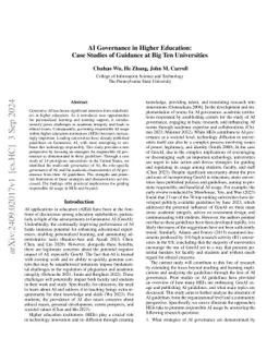 AI Governance in Higher Education: Case Studies of Guidance at Big Ten
  Universities