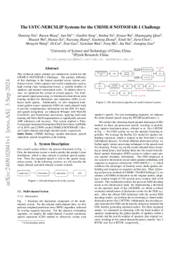 The USTC-NERCSLIP Systems for the CHiME-8 NOTSOFAR-1 Challenge
