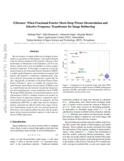 F2former: When Fractional Fourier Meets Deep Wiener Deconvolution and
  Selective Frequency Transformer for Image Deblurring