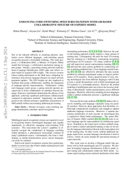 Enhancing Code-Switching Speech Recognition with LID-Based Collaborative
  Mixture of Experts Model