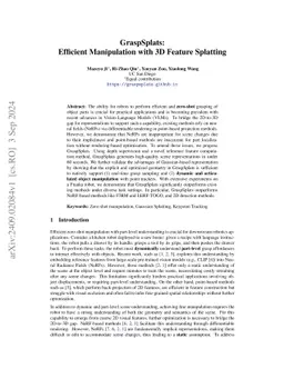 GraspSplats: Efficient Manipulation with 3D Feature Splatting