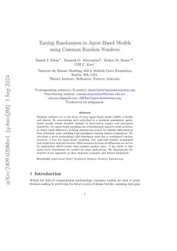 Noise-free comparison of stochastic agent-based simulations using common
  random numbers