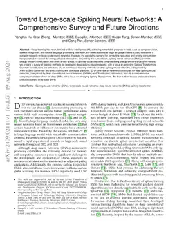 Toward Large-scale Spiking Neural Networks: A Comprehensive Survey and
  Future Directions