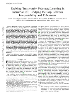 Enabling Trustworthy Federated Learning in Industrial IoT: Bridging the
  Gap Between Interpretability and Robustness
