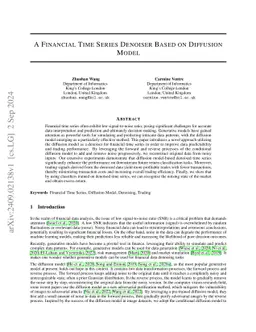 A Financial Time Series Denoiser Based on Diffusion Model