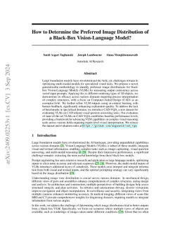 How to Determine the Preferred Image Distribution of a Black-Box
  Vision-Language Model?