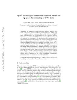 QID$^2$: An Image-Conditioned Diffusion Model for Q-space Up-sampling of
  DWI Data
