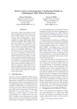 What is lost in Normalization? Exploring Pitfalls in Multilingual ASR
  Model Evaluations