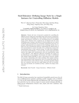 StyleTokenizer: Defining Image Style by a Single Instance for
  Controlling Diffusion Models