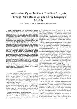 Advancing Cyber Incident Timeline Analysis Through Rule Based AI and
  Large Language Models