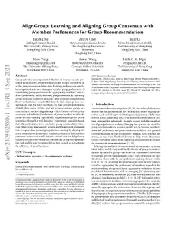 AlignGroup: Learning and Aligning Group Consensus with Member
  Preferences for Group Recommendation