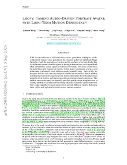 Loopy: Taming Audio-Driven Portrait Avatar with Long-Term Motion Dependency