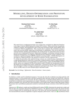 Optimal Kinematic Synthesis and Prototype Development of Knee Exoskeleton