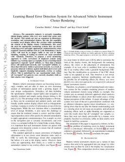 Learning-Based Error Detection System for Advanced Vehicle Instrument
  Cluster Rendering