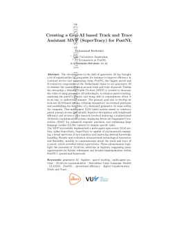 Creating a Gen-AI based Track and Trace Assistant MVP (SuperTracy) for
  PostNL