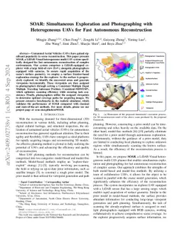 SOAR: Simultaneous Exploration and Photographing with Heterogeneous UAVs
  for Fast Autonomous Reconstruction