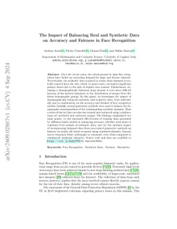 The Impact of Balancing Real and Synthetic Data on Accuracy and Fairness
  in Face Recognition