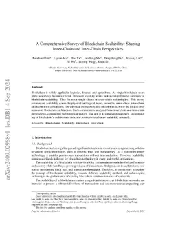 A Comprehensive Survey of Blockchain Scalability: Shaping Inner-Chain
  and Inter-Chain Perspectives
