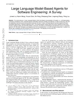 Large Language Model-Based Agents for Software Engineering: A Survey