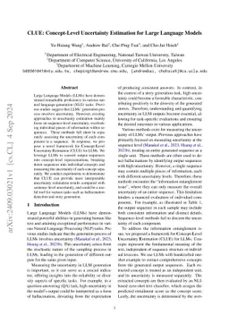 CLUE: Concept-Level Uncertainty Estimation for Large Language Models