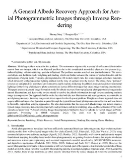 A General Albedo Recovery Approach for Aerial Photogrammetric Images
  through Inverse Rendering