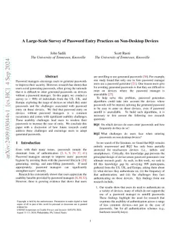 A Large-Scale Survey of Password Entry Practices on Non-Desktop Devices