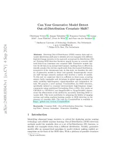 Can Your Generative Model Detect Out-of-Distribution Covariate Shift?