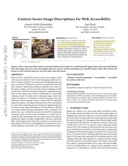 Context-Aware Image Descriptions for Web Accessibility