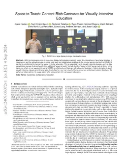 Space to Teach: Content-Rich Canvases for Visually-Intensive Education