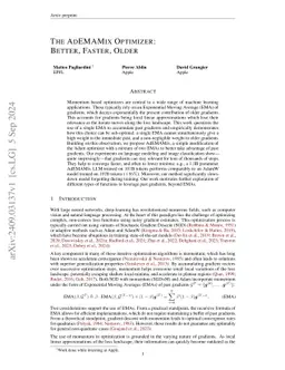 The AdEMAMix Optimizer: Better, Faster, Older