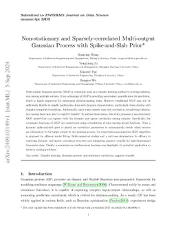 Non-stationary and Sparsely-correlated Multi-output Gaussian Process
  with Spike-and-Slab Prior