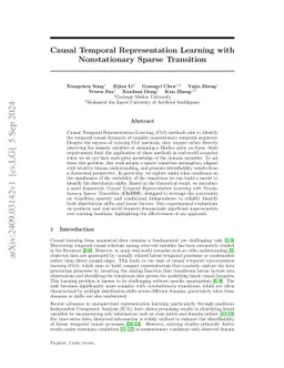 Causal Temporal Representation Learning with Nonstationary Sparse
  Transition