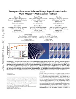 Perceptual-Distortion Balanced Image Super-Resolution is a
  Multi-Objective Optimization Problem