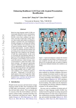 Enhancing Healthcare LLM Trust with Atypical Presentations Recalibration