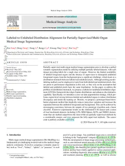 Labeled-to-Unlabeled Distribution Alignment for Partially-Supervised
  Multi-Organ Medical Image Segmentation