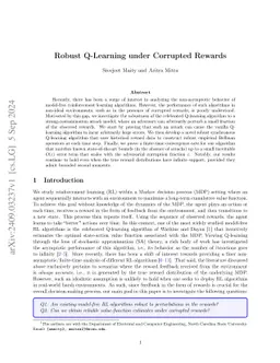 Robust Q-Learning under Corrupted Rewards