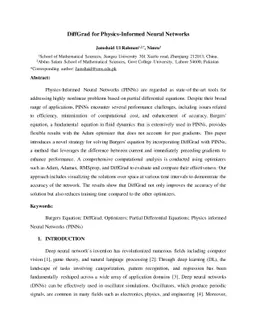 DiffGrad for Physics-Informed Neural Networks