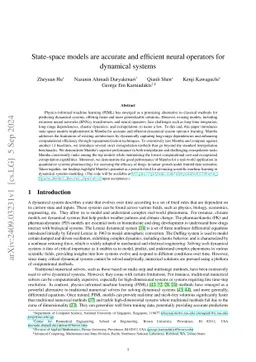 State-space models are accurate and efficient neural operators for dynamical systems
