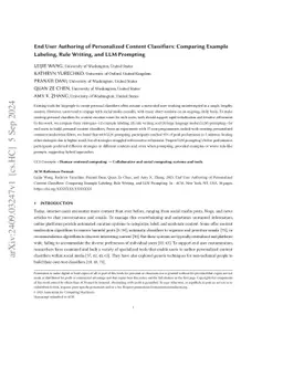 End User Authoring of Personalized Content Classifiers: Comparing
  Example Labeling, Rule Writing, and LLM Prompting